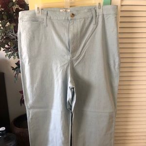 Madewell “slim Emmett wide leg crop pants”